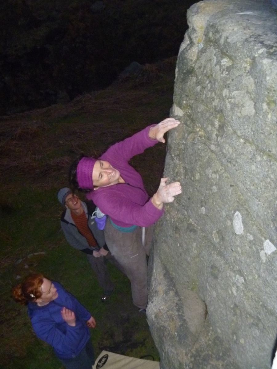 Sophie Whyte bouldering at Stanage CREDIT Lucy Spain